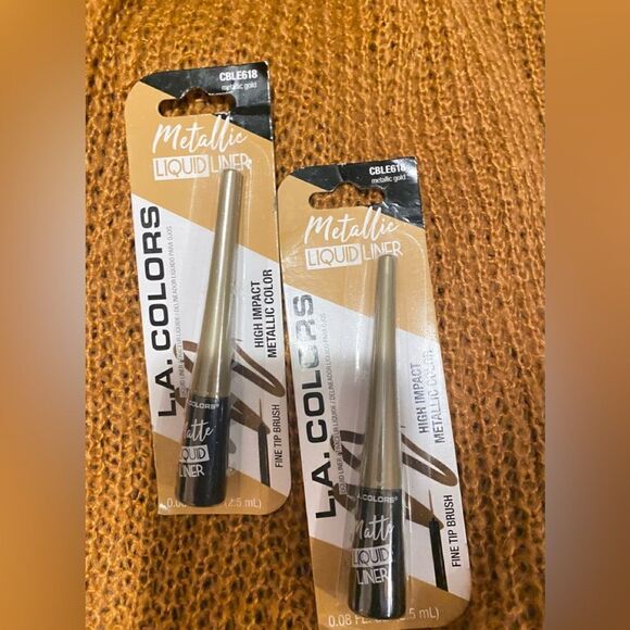 💥L.a. CoLors  2 PKMetallic Gold CBLE618 Liquid Liner Fine Tip Brush (2.5 ml)✨ - Picture 5 of 7